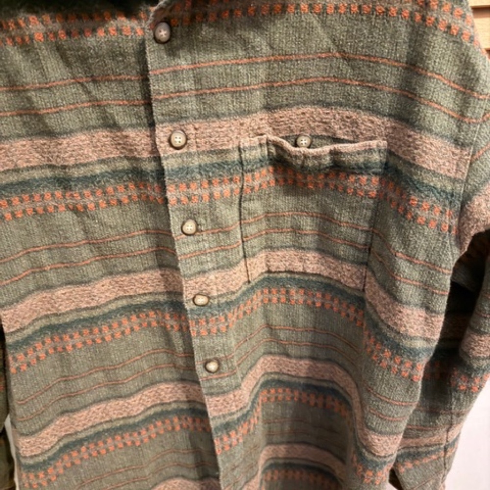 Vintage The Territory Ahead Striped Blanket XL Shirt - Picture 7 of 9